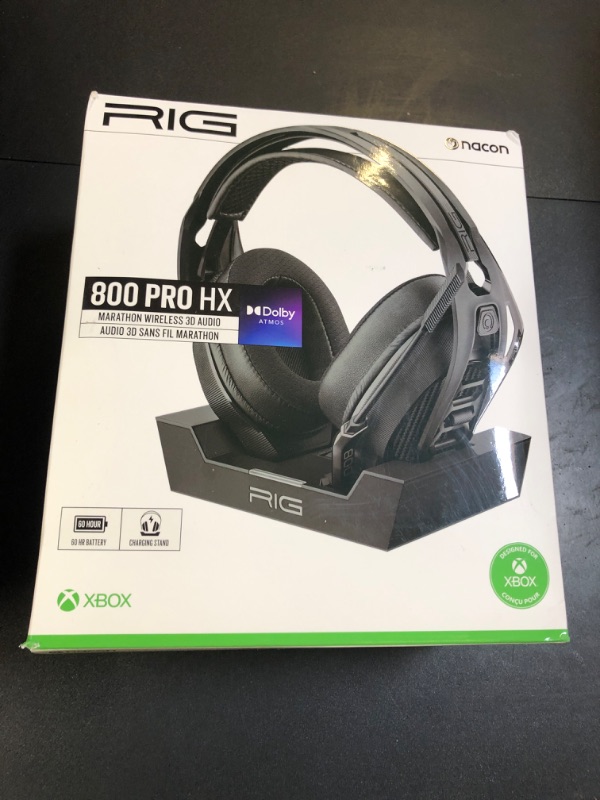 Photo 2 of RIG 800 PRO HX Wireless Gaming Headset & Multi-Function Base Station Officially Licensed for Xbox Series X|S, Xbox One, Windows 10/11 PCs - Dolby Atmos 3D Audio - Up to 60 Hour Battery