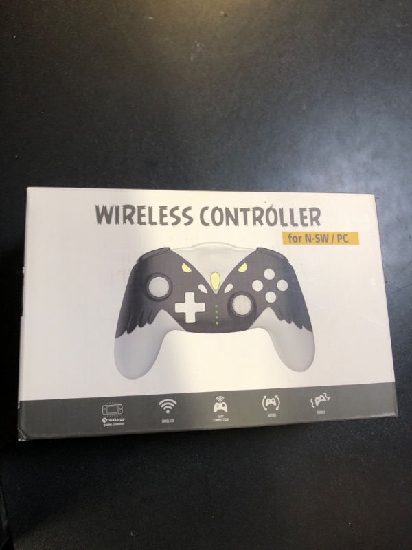 Photo 1 of GCHT GAMING Mini Switch Controller for Kids Switch Controller with Paddles, One-Key Wakeup, Turbo, Dual Vibration, 6-Axis Gyroscop Switch Pro Controller for Switch/Lite/OLED and PC (Black)