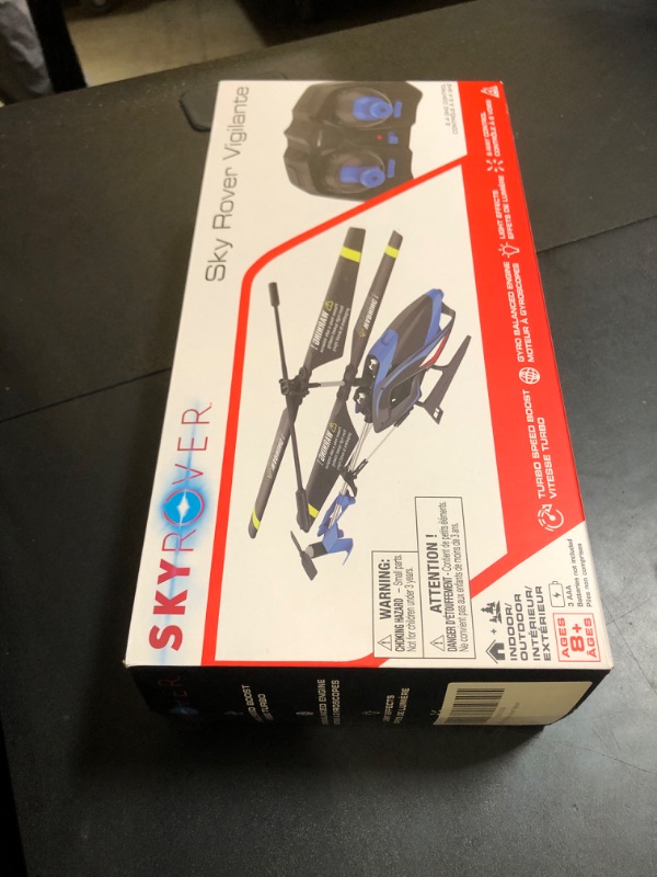 Photo 2 of A ALPHA RC Helicopter, 2.4G Remote Control Helicopter with LED Lights, Sky Rover Vigilante, Indoor Outdoor Remote Control Helicopter Toy for 8 9 10 11 12+ Year Old Boys Gifts, Blue