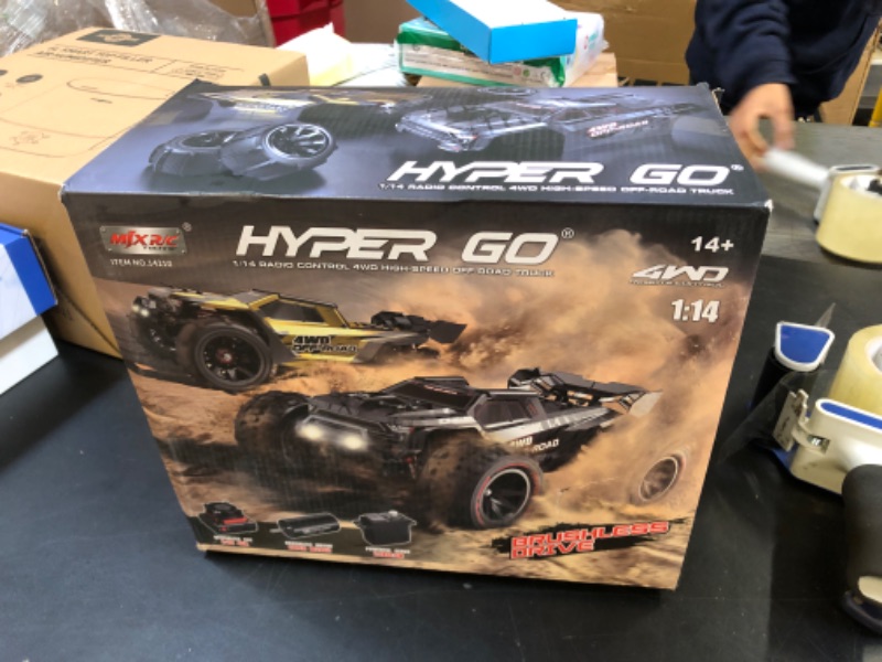 Photo 1 of TesPower MJX Hyper Go 14210 Brushless RC Cars for Adults,1/14 High-Speed 55KMH Fast RC Truck, 4wd Offroad Electric Powered Remote Control Cars Gift for Boys with 2 Shells