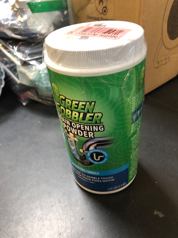 Photo 2 of Green Gobbler Drain Clog Remover & Drain Cleaner Powder | 20+ Treatments | Drain Maintenance Breaks Down Grease, Paper, Fat & Oil | Septic Safe