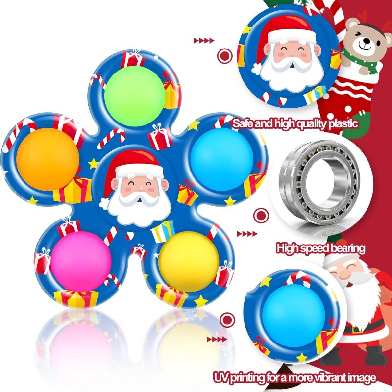 Photo 1 of 1pc SCIONE Christmas Day Gifts for Kids Fidget Spinner 