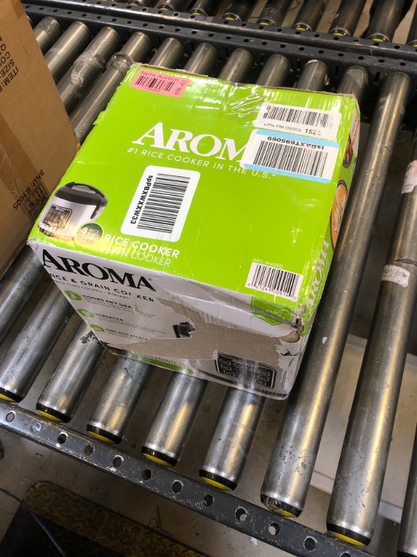 Photo 1 of AROMA Digital Rice Cooker, 4-Cup (Uncooked) / 8-Cup (Cooked), Steamer, Grain Cooker, Multicooker, 2 Qt, Stainless Steel Exterior, ARC-914SBD