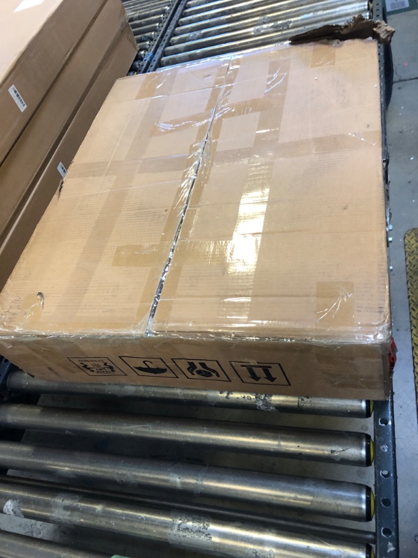 Photo 1 of LITTLE TREE 47 Inches Round Dining Table for 4, Natural Wooden Dining Room Tables with Fluted Pedestal, Circle Kitchen Dinner Table for Dining Room, Living Room (Table Only)