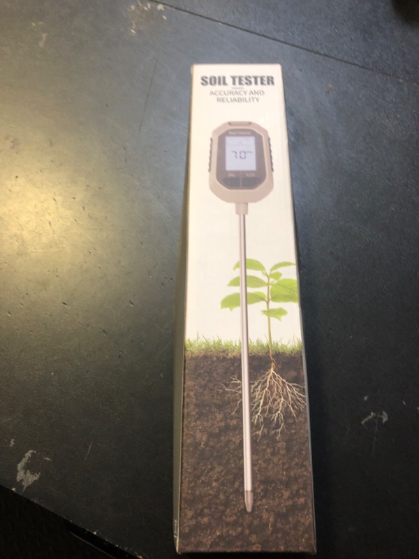 Photo 2 of 4-in-1 Soil Moisture Meter Digital Plant Temperature/Soil Moisture/PH Meter/Sunlight Intensity Backlight LCD Display Soil Test Meter for Gardening, Farming and Outdoor Plants