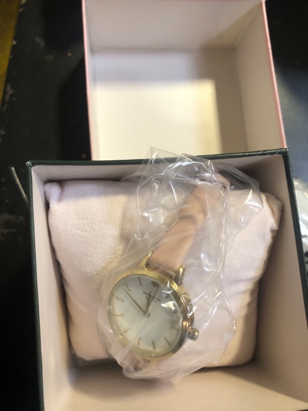 Photo 1 of kate spade new york Women's Metro Three-Hand Blush Leather Watch 30mm