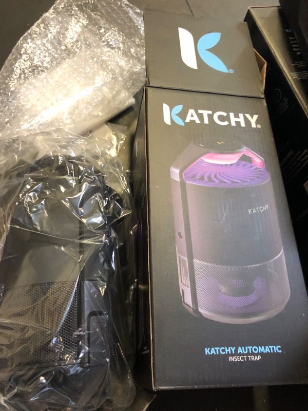 Photo 1 of Katchy Midnight - Indoor Insect Trap with Automatic Setting - Fan Powered with UV Light - Fruit Fly Traps for Indoors - for Fruit Flies, Gnats, Mosquitoes, Moths