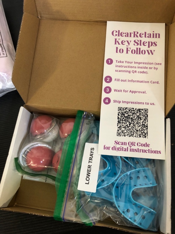 Photo 1 of ClearRetain Custom Clear Dental Retainers Upper & Lower Retainers | at Home Kit for Perfect Fit Great for Replacement Retainers | Dental Grade Retainer for Teeth Stability (Upper & Lower)