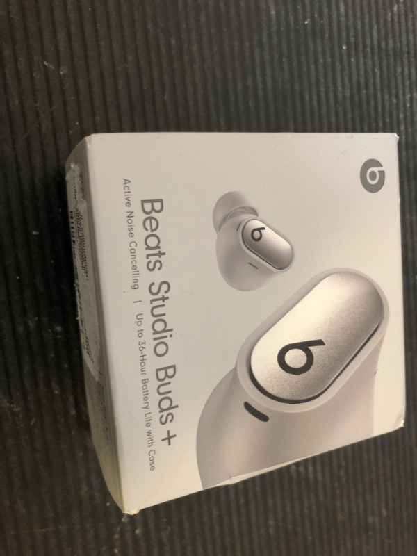 Photo 2 of Beats Studio Buds + | True Wireless Noise Cancelling Earbuds, Enhanced Apple & Android Compatibility, Built-in Microphone, Sweat Resistant Bluetooth Headphones, Spatial Audio - Cosmic Silver