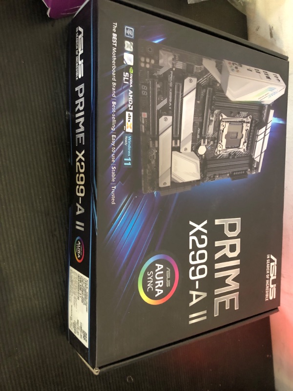 Photo 4 of Asus Prime X299- A II ATX Motherboard (Intel X299) LGA 2066, 12 IR3555 Power Stages, DDR4 4266 MHz, Triple M.2, USB 3.2 Gen 2 Type-C, Intel LAN and Aura Sync RGB Lighting