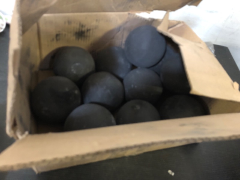 Photo 2 of Ceramic Balls, 4 Inch Set of 12 Round Stones Reusable for Indoor Outdoor Decor Fire Pits or Fireplace, Black