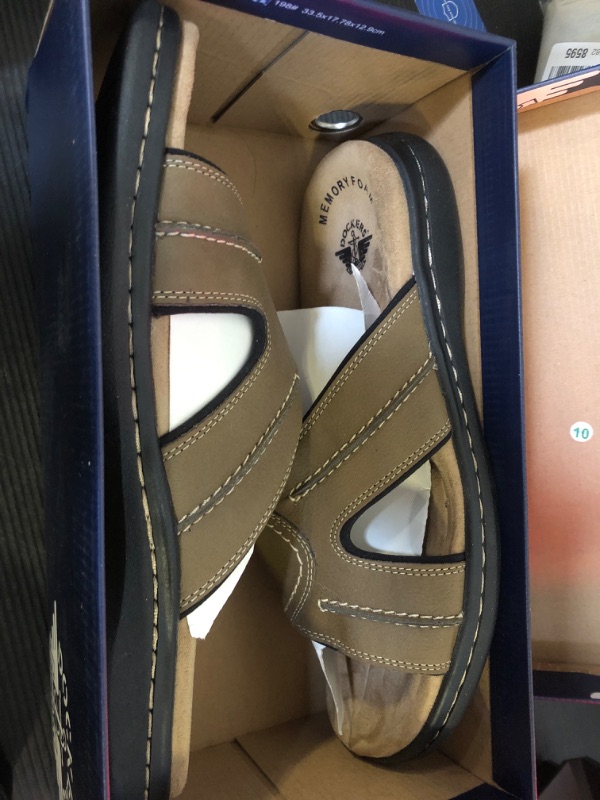 Photo 2 of DOCKERS Men's, Sunland Slide Sandal Dark TAN 12 W