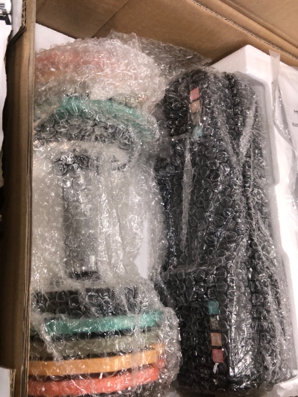 Photo 1 of Motion Space Adjustable Dumbbells Set 22.5LB Pair, 1-Sec Fast Adjustable 5 Free Weights, Premium Comfort Non-slip Metal Handle, Compact Size for Full Body Home Workout (Rainbow)