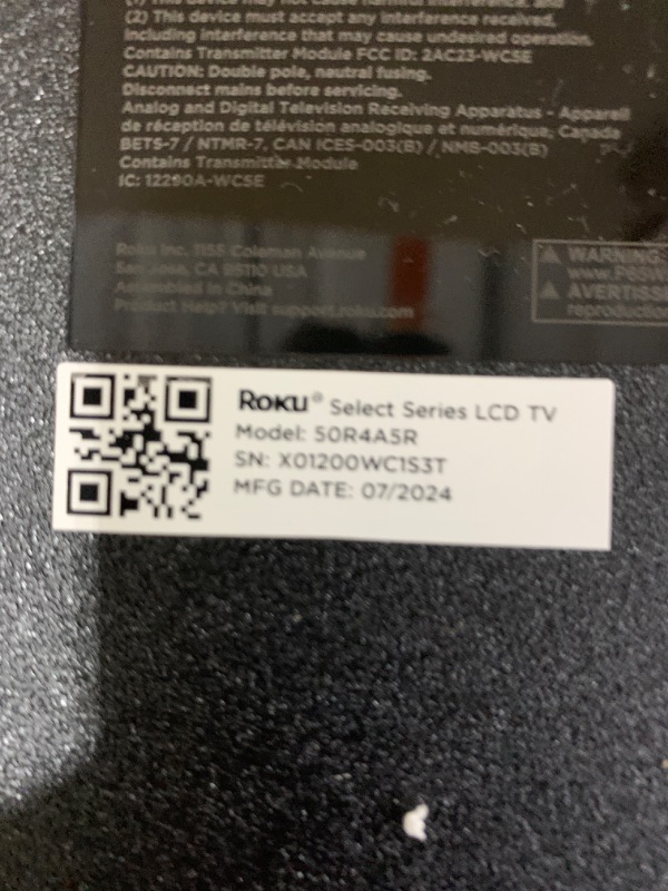 Photo 1 of 50" Class Select Series 4K Smart RokuTV