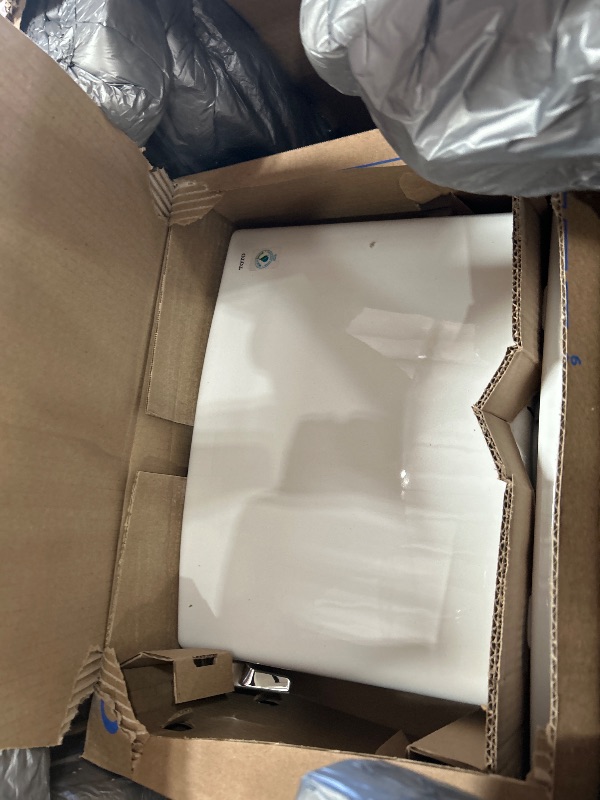 Photo 1 of *** PARTIAL SET ONLY TANK***TOTO Drake Transitional WASHLET+ Two-Piece Elongated 1.28 GPF Universal Height TORNADO FLUSH Toilet and S7A Contemporary Bidet Seat with Auto Flush, Cotton White - MW7864736CEFGA.10#01