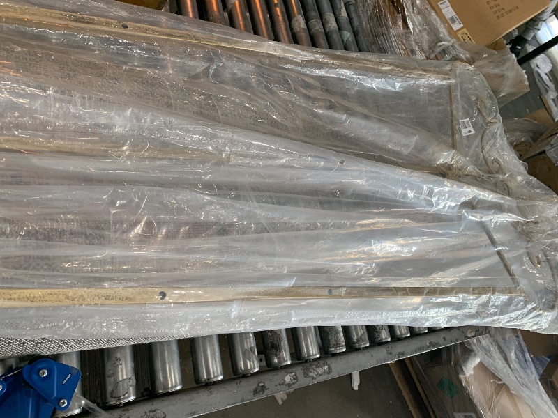 Photo 1 of Deco 79 Metal Scroll Display Easel Extra Large Adjustable 3 Tier Floor Standing Easel with Chain Support, Display Stand 23" x 33" x 68", Gold