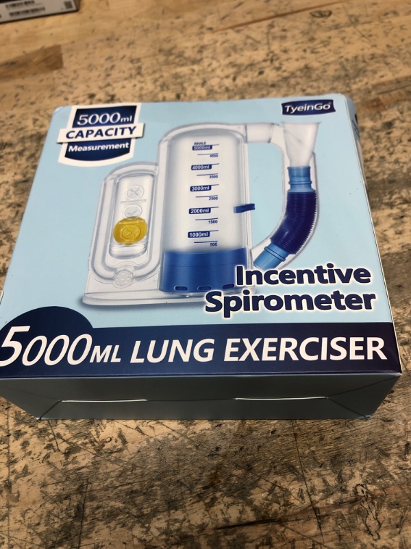 Photo 1 of Incentive Spirometer Adult, Breathing Exercise Device for Lungs, Deep Breathing Trainer for Adults - 5000ml Volume Measurement with Flow Rate Indicator