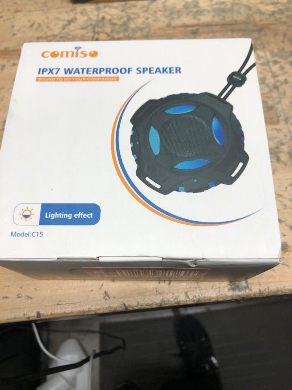 Photo 2 of Waterproof Bluetooth Speaker IPX7, Shower Speaker with Dynamic Lights, TWS Mode, Loud Stereo Sound, Robust Bass, Portable Wireless Speaker with 24H Playtime for Home, Outdoor/Kayak/Gift for Men, Women