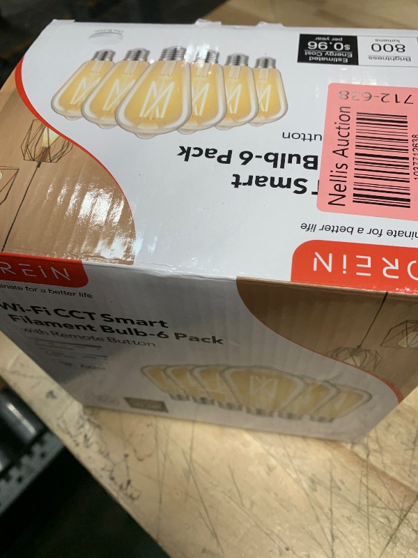 Photo 1 of OREiN Smart Edison Light Bulbs with Smart Button, WiFi ST19(58) Vintage Light Bulbs E26 Base, 800lm Dimmable 2700K-6500K Tunable White, Smart Filament Bulb That Work with Alexa, 60W Equivalent, 6Pack