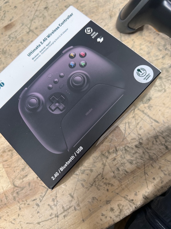 Photo 1 of 8Bitdo Ultimate 2.4G Wireless Controller, Hall Effect Joystick Update, Gaming Controller with Charging Dock for PC, Android, Steam Deck & Apple (Black)