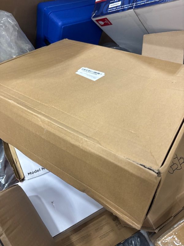 Photo 1 of Eastrexon 6-bin Overhead Garage Storage Rack, Ceiling Storage Racks Heavy Duty, Powder Coated Tote Storage Rack for Garages, Sheds, Storerooms (7 PCS, for 6 Bins)