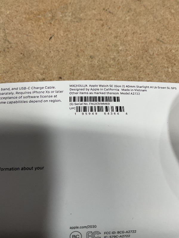 Photo 1 of Apple Watch SE (2nd Gen) [GPS 40mm] Smartwatch with Aluminum Case with Starlight Sport Loop. Fitness & Sleep Tracker, Crash Detection, Heart Rate Monitor, Retina Display, Carbon Neutral