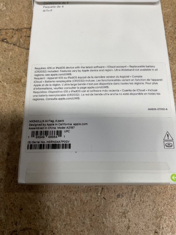 Photo 1 of Apple Air Tag 4 Pack