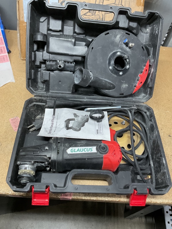 Photo 1 of GLAUCUS® 7-Inch Concrete Surface Grinder, Angle Grinder Kit with Dust Shroud, floor grinder, 2200W Motor,Auxiliary Handle, Diamond Wheel, 90° Seamless sanding for Floor, Wall, Adhesive and Ceiling