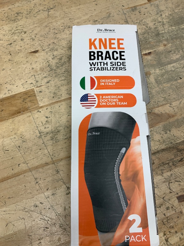 Photo 1 of DR. BRACE ELITE Knee Brace with Size Stabilizer {2 Pack} Knee Brace for Women & Men, Workout, Sports, Daily Knee Compression Sleeve for Maximum Knee Pain Support & Fast Recovery - Check Size Guide Video (Pluto, XX-Large)