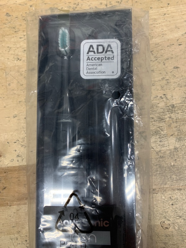 Photo 2 of Aquasonic Icon ADA-Accepted Rechargeable Toothbrush | Magnetic Holder & Slim Travel Case | 2 Brushing Modes & Smart Timers | Gentle Micro-Vibrations(Onyx)