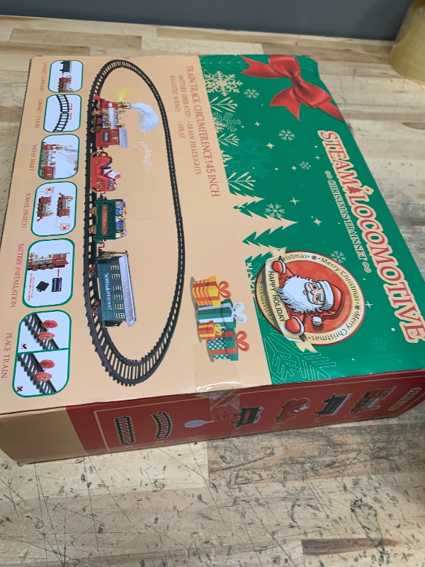 Photo 1 of SpringFlower Christmas Train Set, Train Under Christmas Tree, Electric Train Toy for Boys and Girls, Train Toy with Light Smoke and Sound, Christmas Train Gifts for 3 4 5 6 7 8+ Year Old Kids