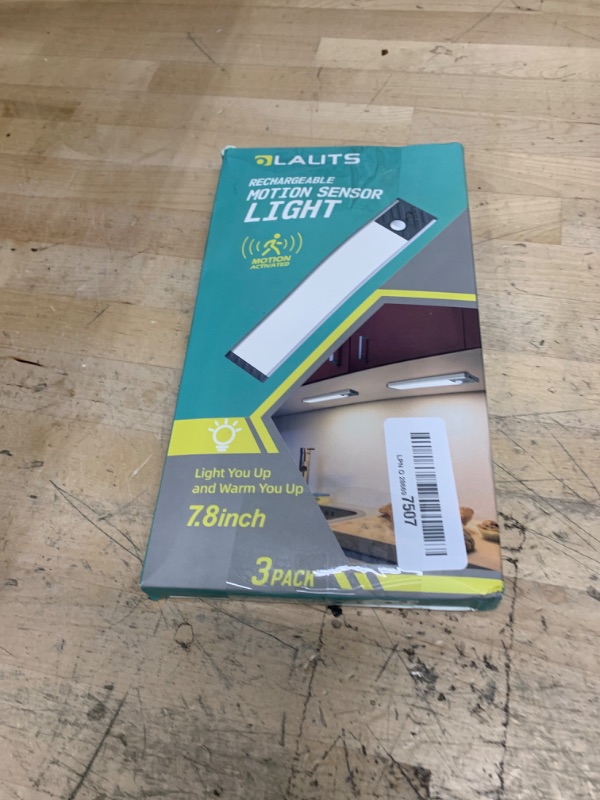 Photo 2 of *ONLY 2* Under Cabinet Lighting, Equipped with Motion Sensor, Rechargeable Battery Operated?3-Level Adjustable Brightness, 3 Pack Magnetic Under Counter Lights for Kitchen, Closet, Pantry, 7.8"