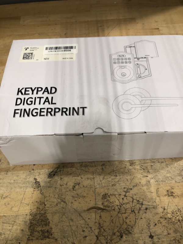 Photo 1 of keyless Entry Door Lock deadbolt with Handle Set-Front Smart Door Locks for Front Door-with 2 Lever Handles-Electronic Keypad Code Deadbolt,Fingerprint Door Lock-Auto Lock (Satin Nickel)