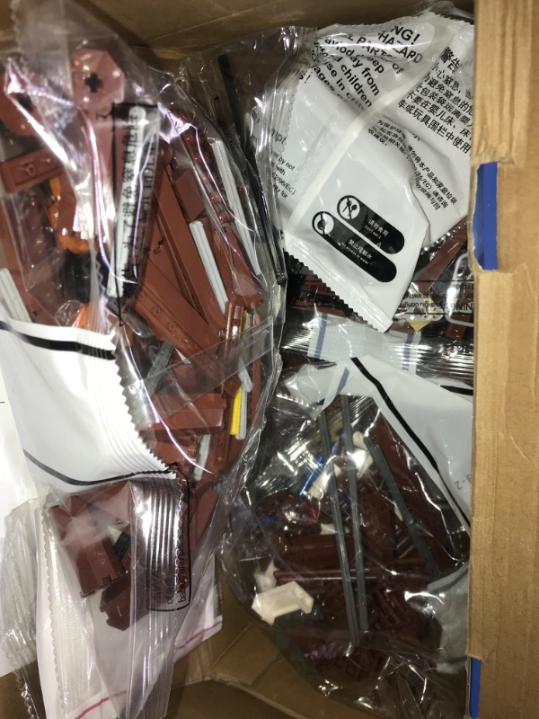 Photo 1 of Mould King Double Helix Roller Coaster Building Set, Electrical Amusement Park Funfair Theme Track Rollercoaster with Pirate Ship, Construction Toy Building Kit Gift for Kids/Adult-2174+ Pieces