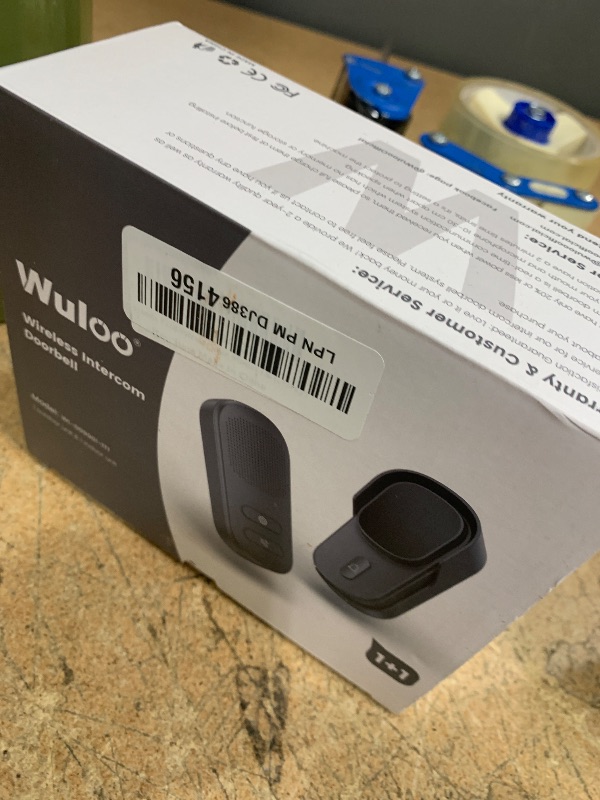 Photo 1 of Hands Free Wireless Intercom Doorbell for Home Classroom, Wuloo Two-Way Communicator Doorbell Chime with 1/2 Mile Distance 4 Volume Levels 10 Chimes Battery-Operated with Mute Mode?1&1, Gray)