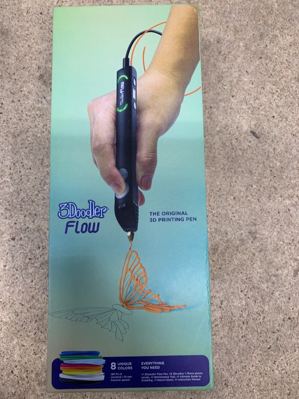 Photo 1 of 3Doodler Flow 3D Printing Pen for Teens, Adults & Creators! - Black - with Free Refill Filaments + Stencil Book + Getting Started Guide
