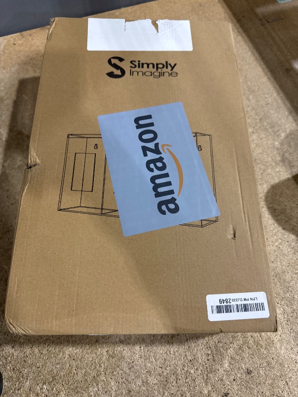 Photo 1 of SimplyImagine Triple Hygiene Dispenser Station with Lid- Tabletop or Wall Floating Glove Holder- 3 Compartments Multifunctional Use- Medical Supplies, Tissues, Beard Cover, Individual Face Masks, Bags