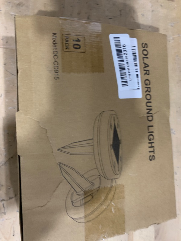 Photo 1 of btfarm 10 Pack Solar Ground Lights Outdoor, 8 LED Solar Disc Lights IP65 Waterproof Flat Solar Lights, Pathway Lights Solar Powered for Garden Lawn Patio Yard Path Landscape, Warm White