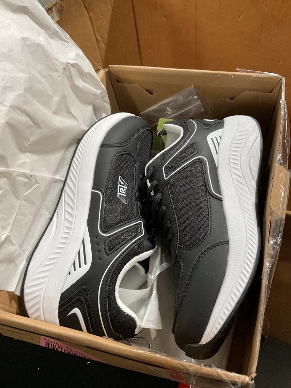 Photo 1 of AOV Womens Walking Shoes with Arch Support Plantar Fasciitis Sneakers Orthotic Tennis for Foot Heel Pain Relief Size 9.5 Blackwhite