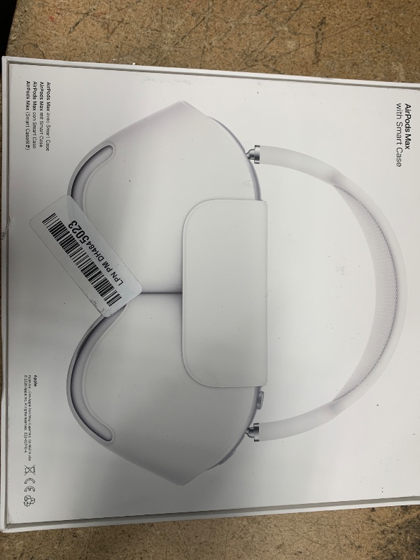 Photo 1 of Apple AirPods Max Wireless Over-Ear Headphones, Active Noise Cancelling, Transparency Mode, Personalized Spatial Audio, Dolby Atmos, Bluetooth Headphones for iPhone – Silver