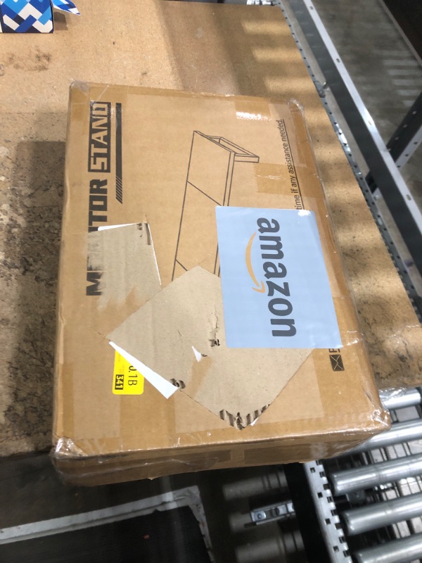 Photo 1 of YAOHUOO Dual Monitor Stand Riser, 39Inch Large Monitor Stands for 2 Monitors, Computer Monitor Stand, Wooden Desktop Oraganizer Shelf for Office Desk Computer,Laptop,TV