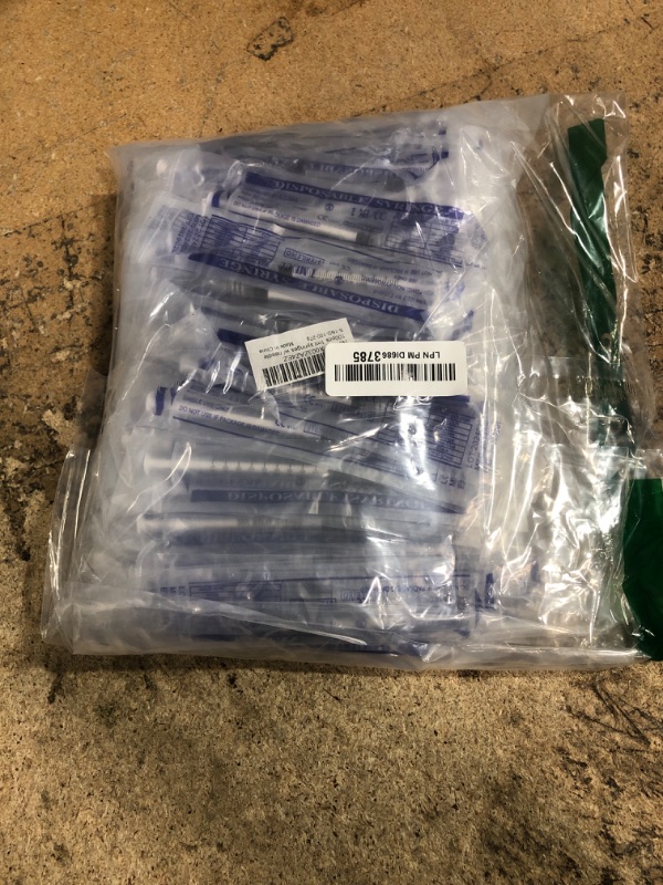 Photo 1 of 100 Pack Luer Lock Syringe 1ml with 27Ga 1/2 Inch Needle - Disposable Syringes 1ml with Sharp Needles - Individually Sealed, Sanitized 1ml Syringes with Needle Set for Refilling Liquid, DIY