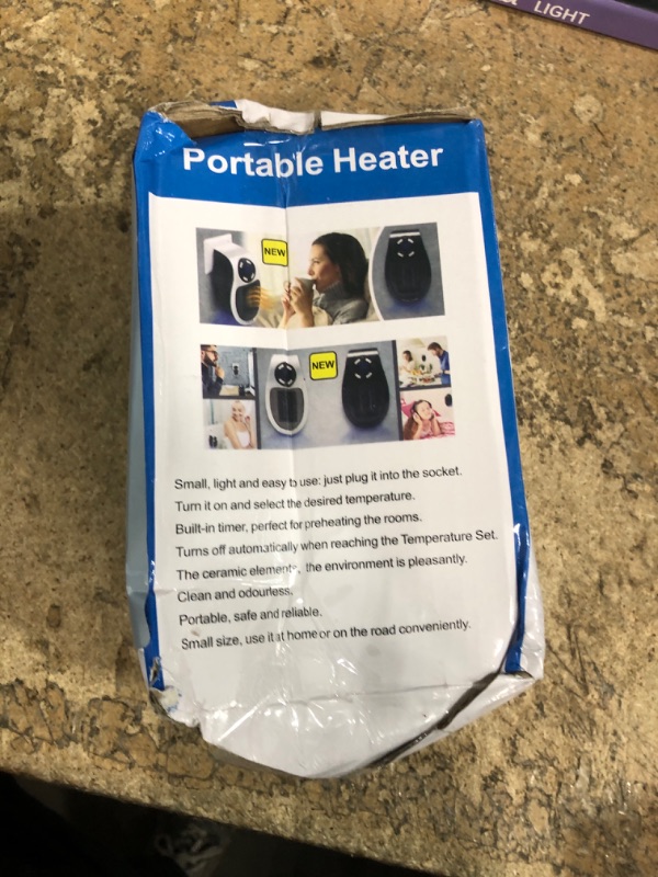 Photo 1 of Plug in heaters for indoor use - 2025 Upgraded 500W Ultra Air Heater with Thermal Protection, LED & Timer, Portable Plug in Space Heater Wall Outlet for Bedroom Bathroom