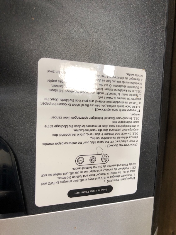 Photo 1 of *USED*BONSEN Heavy Duty Paper Shredder, 24-Sheet Cross-Cut Shredder, 40-Min Continuous Running Time, Commercial Grade Shredder for Office, 9-Gallon Big Basket, 55dB Super Quiet, P-4 High Security (S3105)