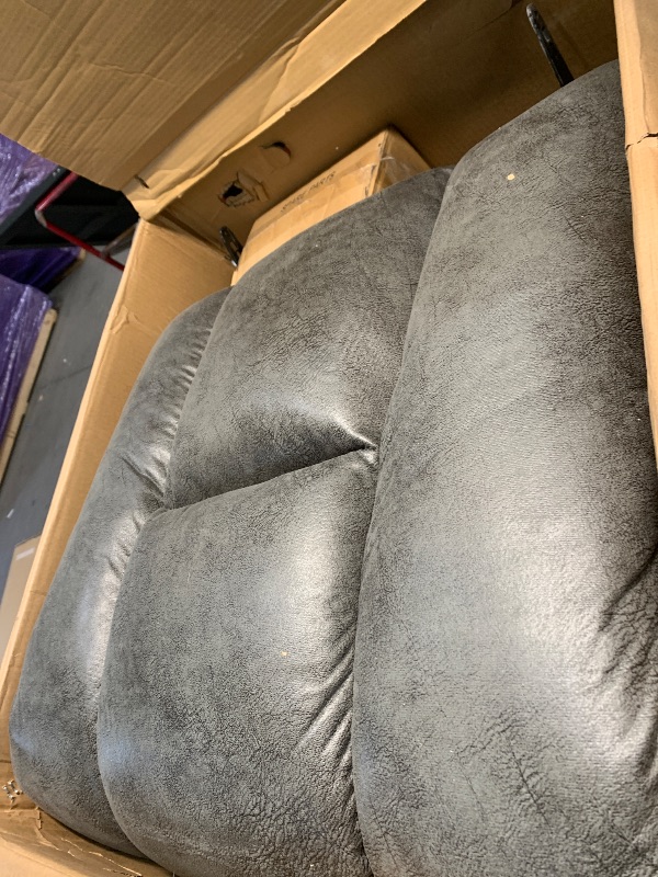 Photo 1 of ***PARTS ONLY THIS IS SEAT & BASE ONLY NO REFUNDS*** Phoenix Home Large Power Lift Recliner with Massage and Heat for Elderly, Heavy Duty & Safety Motor Reclining Chair, Faux Leather Electric Wider Recliner with USB Ports, 2 Side Pockets, Grey