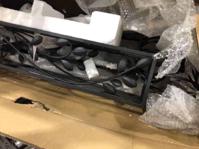 Photo 1 of ***Parts Only***Deco 79 Metal Indoor Outdoor Scrollwork Arched Gate Garden Arbor with Vines and Latch Lock Closure, 70" x 15" x 65", Black
