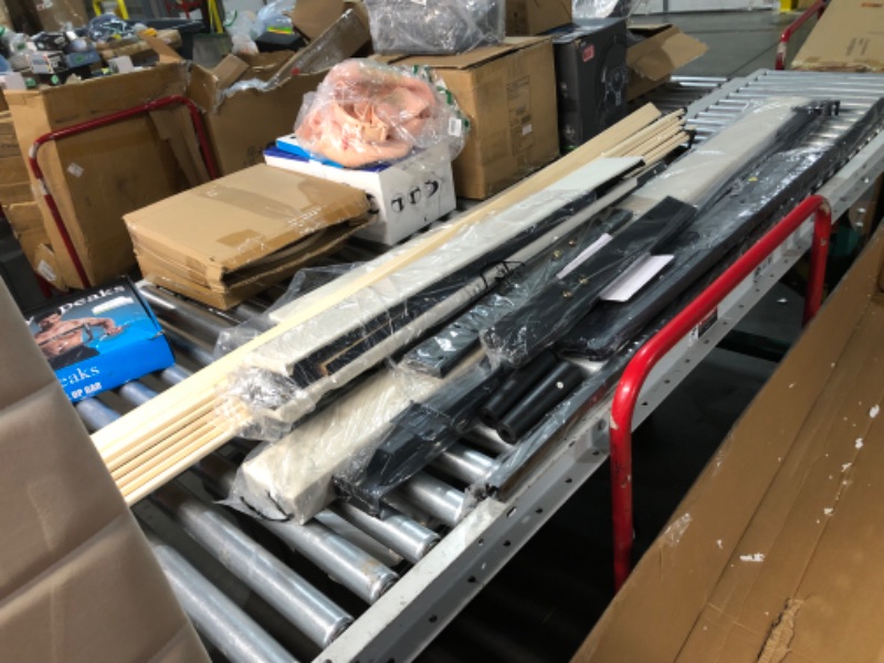 Photo 1 of ***HEADBOARD DAMAGED - SEE PICTURES - LIKELY MISSING PARTS***
OLALITA King Size Bed Frame with Velvet Upholstered Headboard, Platform Bed with Strong Wood Slats, Mattress Foundation, Box Spring Optional, Easy Assembly (Beige, King)