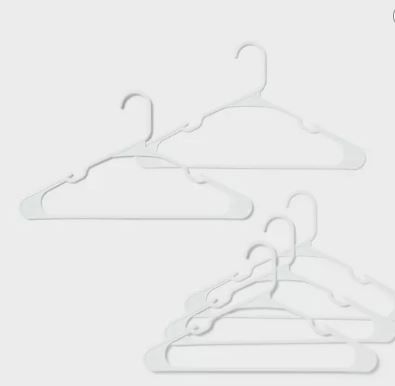 Photo 1 of  Plastic Hangers White - Room Essentials Clothes Hangers for Shirts, Dresses, Tank Tops, Adult Closets 20 pack