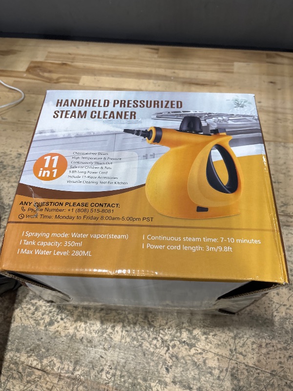 Photo 1 of Handheld Steam Cleaner, Pressurized Multi-Surface Steam Cleaner with 11pcs Accessories, Chemical Free Multi-Purpose Steam Cleaners for Home Use, Steamer for Cleaning Floor, Tile, Windows, Couch, Grout