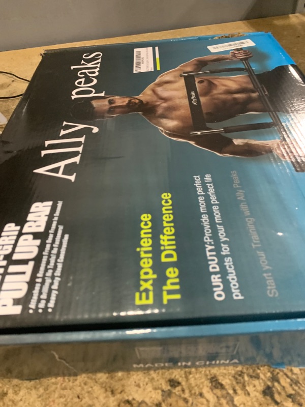Photo 1 of ALLY PEAKS Pull Up Bar Thickened Steel Pipe Super Heavy Duty Steel Frame Upper Workout Bar| Multi-Grip Strength for Doorway | Indoor Chin-Up Bar Fitness Trainer for Home Gym Max Limit 440 lbs